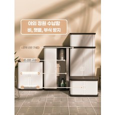 정원 조립식 농막 간이 농기구 캐비닛 보관함 야외 창고 수납장, 1개, 1층 높이 40CM [임펄스 특별 할인]