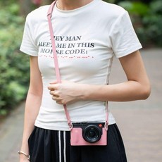 Leica Q3 핸들 가죽 케이스 가죽케이스 카메라가방 핸들케이스 보호케이스 카메라케이스, DLUX8 Pink Belt, 1개