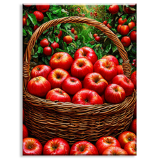 Diyee 보석십자수 캔버스형 취미 DIY세트 30x40cm, C1002 빨간 사과, 1세트