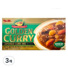 에스앤비 골든카레 중간매운맛, 220g, 3개