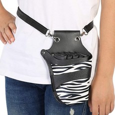 헤어 가위 홀스터 드레싱 파우치 이발기 홀스터 살롱 키트 홀더 리벳 클립 허리 어깨 벨트(가위 5개) 스타일리스트용, 헤어 가위 홀스터, 드레싱 파우치 이발기 홀스터 살롱