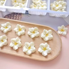 화이트 플라워 프랑지파니 초콜릿 3cm 케이크 디저트 데코 장식 48개입, 옵션 21