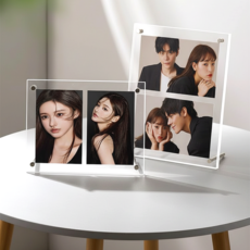 썬앤홈 인테리어 고급 투명 아크릴 스탠드 액자, 1개