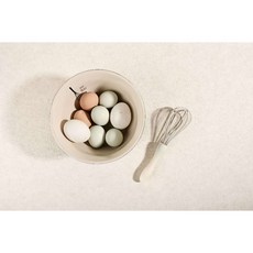 喚 HUAN 黑白撞色陶瓷烘焙料理盆, 1個, 白色矽膠攪拌棒