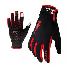 방한 등산 장갑 자전거 스포츠 휴대폰터치가능 겨울, 선택4-레드(강력방한겨울)_XL, 1개