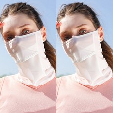 (1+1)UV자외선 차단 여름 골프 마스크 초경량 햇빛가리개 스포츠마스크 XTJ52, 화이트 화이트