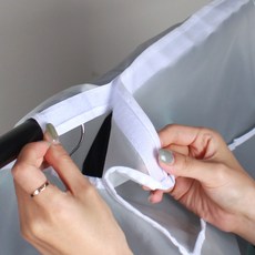 불꽃마켓 반투명 풀커버 행거가리개 중 행거가림막 행거커버, 1개, 1개입