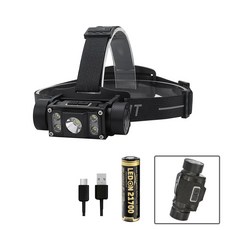 LED 헤드랜턴 B50 세트 21700 배터리 포함 충전식 작업 등산용 낚시용 자전거 백패킹 해루질 캠핑 랜턴, 1개, 혼합색상