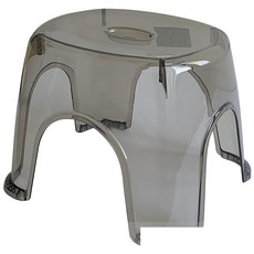 德利生活 壓克力透明小椅子 ins風透明凳 家用凳 水晶凳 浴室凳 兒童凳 小板凳, 灰色, 1個