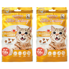 HULUCAT 貓用卡滋化毛潔牙餅 150g 4種造型, 雞肉, 2包