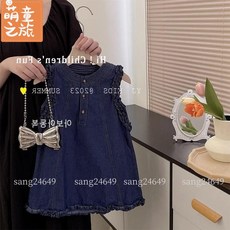 韓版童裝女童洋裝短袖連身裙 夏裝兒童公主裙 小女孩洋氣無袖裙