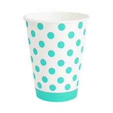 34번 라인도트 컵 8oz 6입 [민트]
