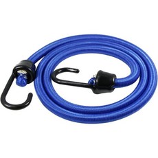 36인치 두께의 후크가 달린 튼튼한 번지 코드 10mm 두께의 블랙 컬러 코드 방수포 캠핑 일반 사용을 위한 해양 등급 플라스틱 코팅 후크가 달린 4팩, 36 inch, Blue