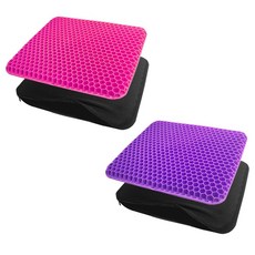 Huam Market四季柔軟氣墊蜂巢坐墊 大型 2張, B-粉紫色