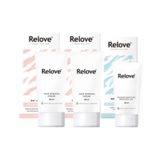 Relove 瞬淨零毛髮霜 保濕凝露 組, 2個, 80ml