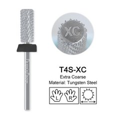 루나파몰F작은 배럴 골드 텅스텐 카바이드 네일 만능십자드릴 비트 왼손 오른손 리버스 그라인딩 헤드 밀, [23] T4S-XC