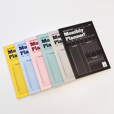 dna 10분 타임 스케줄러 먼슬리 플래너, 6종세트