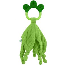 green sprouts 小綠芽 有機棉細紗布安撫巾與固齒器二合一, 1個