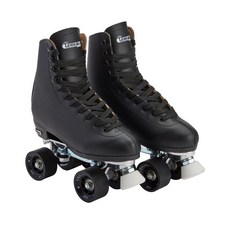 Chicago Skates 여성용 프리미엄 가죽 안감 처리된 링크 롤러 스케이트 - 클래식 화이트 롤러스케이트 172775, Black