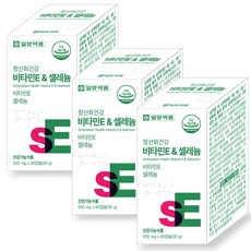 일양약품 항산화건강 비타민 E & 셀레늄 영양제 셀렌 토코페롤 e 활성산소제거, 3개, 60정