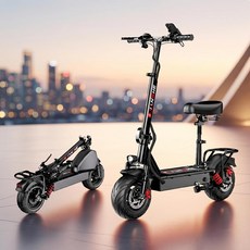 티탄고 접이식 전동킥보드 앉아서타는 퀵보드 안장있는 배달 대리기사 스쿠터 1500W 48V, 스마트시동 / 240-250km, 화이트