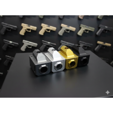 컴펜세이터 머즐브레이크 소염기 14mm역나사 gency Arms스타일 AL7075 메탈, 1개, 블랙 gency Arms