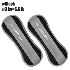 손목 발목 웨이트 1쌍 1kg 2kg 트레이닝 3kg 체육대회 스트랩 근력, Black-3KG