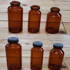 갈색유리병(투명갈색) /만능병(1pcs) 주사약병 25ml(30*60)/1pcs korea, 1개, 1L