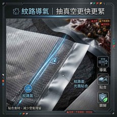 家用真空封口機 30cm封口寬度 一鍵抽真空保鮮, 20*25真空密封機封袋-100只裝