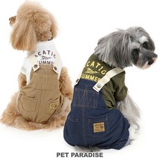 貝果貝果 日本 pet paradise 假兩件卡車工作服 連身褲 兄弟裝[D5846], 1個, 3S 白色