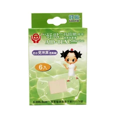 好貼AID-TEX 綳膠布 防水透氣 6入, 6個, 6個裝