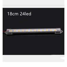 12V/24V LED 빛 스트립 6cm 하드 엄밀한 튜브 바 램프 IP65 방수 5730 led 구슬 조명 DIY, [03] 18cm 24led transpren, [01] WHITE, [01] 12V, 1개