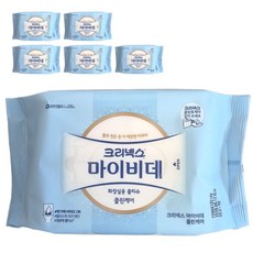 마이비데 클린케어 화장실용 물티슈 휴대형 46매 6개, 55g, 46개입
