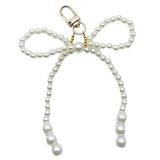 컬러풀 보우매듭 키링 버터플라이 매듭 키체인 진주 비즈 보우 백 펜던트