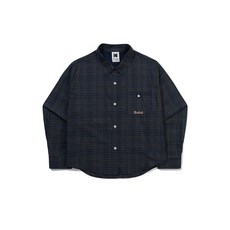 코닥 체크 세미크롭 윈드 셔츠 우먼 NAVY 453001