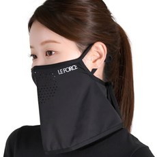 르포스 자외선차단 스포츠 마스크 벨크로이어핏, 1개, 블랙 1개, 블랙