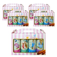 피터래빗 럭셔리 웨이퍼 롤 4입 선물세트 100g 바닐라 5개+카푸치노 5개+초코 5개+쿠키앤크림 5개 (총20개) 과자쿠키웨하스스틱, 5세트