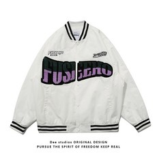 Dee studios남성과 여성을위한 차오 브랜드 타월 자수 알파벳 야구 정장 코트2022봄에 새로운 커플 재킷