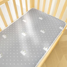 【透氣涼感棉】嬰兒床墊 幼兒園午睡墊 水洗快乾 贈收納袋 嬰兒涼感床墊 兒童涼墊 寶寶涼墊, 王冠灰, 1個