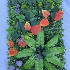 Sunday 綠色新款仿真植物綠葉波斯牆面裝飾綠植，室內商場酒店陽臺背景造景, 40*60最新款米蘭配飾組合7