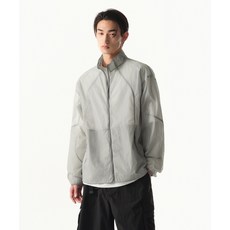 [백화점상품] MUSINSA STANDARD [시티 레저] 하이넥 시어 윈드브레이커 재킷 [라이트 그레이] MMEJJ5Z02-LG, L
