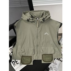 山系戶外工裝馬甲男士寬鬆短款戰術背心夏季潮牌痞帥疊穿坎肩外套