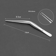스테인리스 무릎 핀셋 총형 귀과 집게 귀걸이 집게 코딱지 집게 조직배양 집게 이비인후과 채집게, 색깔9, 1개