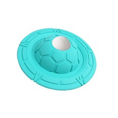 狗狗橡膠飛碟玩具 - 耐咬磨牙飛盤寵物玩具, 清爽綠, 1個