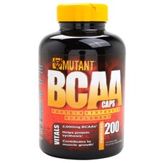 Mutant BCAA 2000mg蛋白質補充膠囊, 200顆, 1罐