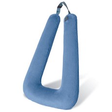 Keemall 공기 주입식 자동차 목 베개 운전 자동차용 블로우 업 머리 받침 베개 캠핑용 여행 사무실 의자용 지지대 - 조절 가능한 부드러움 129802 718728556, 블루