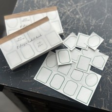 莫莫日貨 大枝活版室 OEDA LETTERPRESS 活版印刷 邊框8圖案撕線 便條紙 松石綠, 1個