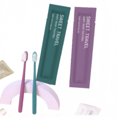 고급 원터치 일회용 칫솔 그린, 50개, 1개입