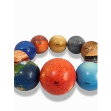 우주행성볼 지구 화성 목성 토성 외 교육용 모형 장난감, 여덟 개의 행성 구슬 (세트 6개), 6개