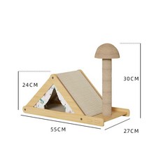 劍麻貓抓板耐磨不掉屑窩立式一體貓咪躺椅抓球全包防貓抓, 1個, 加強立式劍麻抓板:尺寸